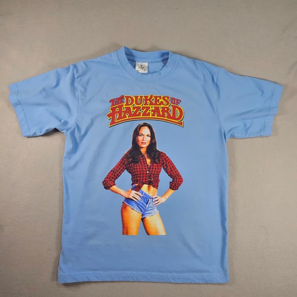 Dukes of Hazzard Daisy Duke Baby Blue Graphic Tee Size M